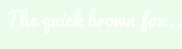 Image with Font Color FFFFFF and Background Color EBFCEB